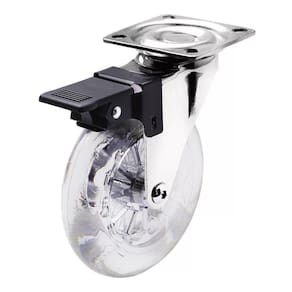 Rodizio Giratório Siliconado C/ Freio 100mm - Soprano