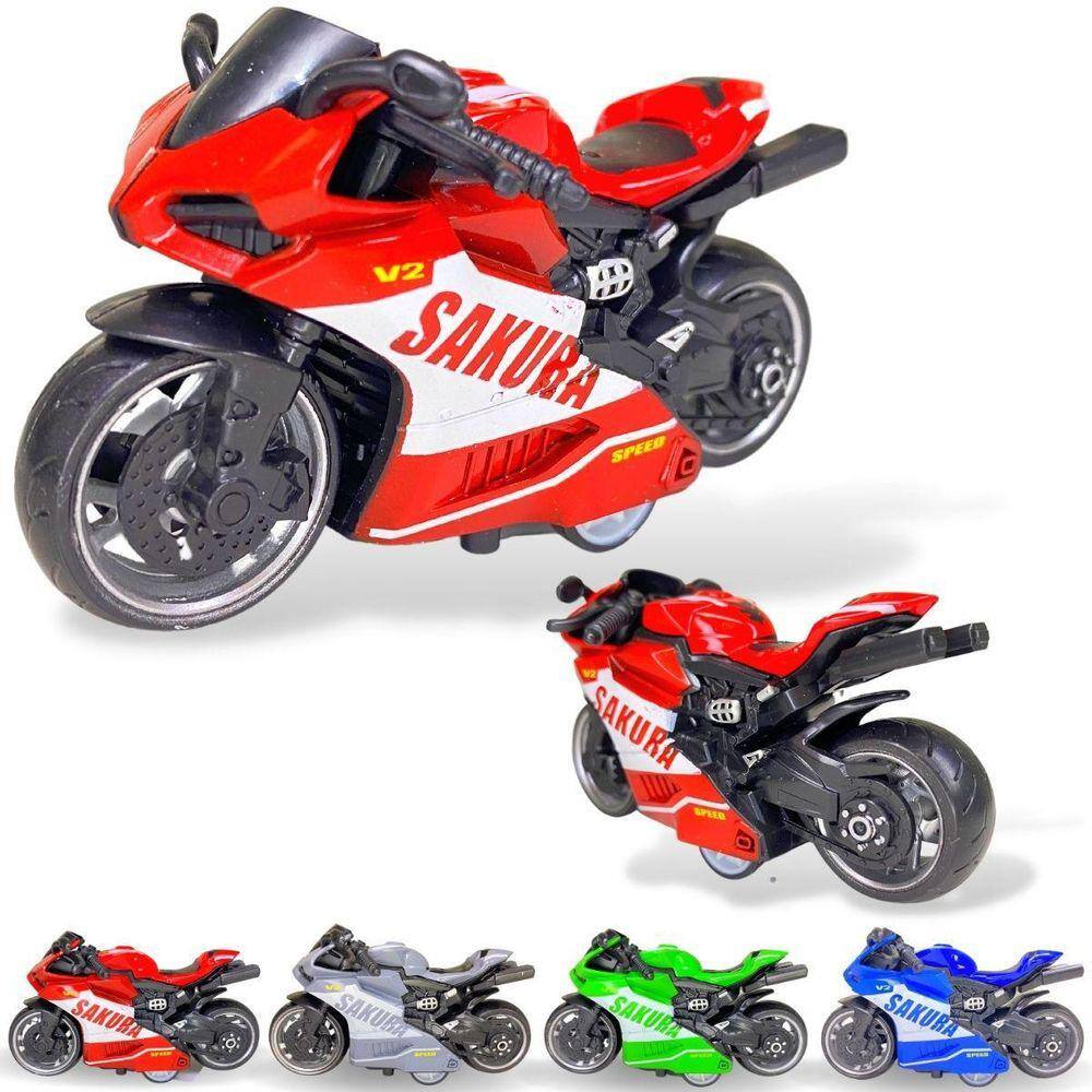 Moto Racer Fricção com Som Líder Brinquedos - Vermelho