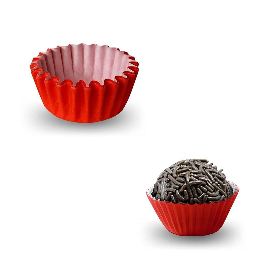 Forminhas De Papel Vermelha Brigadeiro Numero 6 C/ 1000Un
