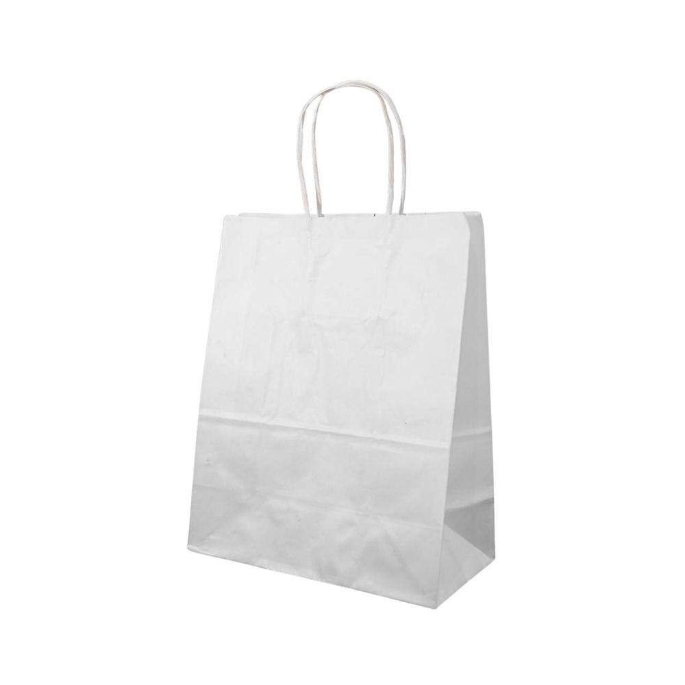 Sacola Para Presente Kraft Branca Pp 13,5X8x16 C/ 10 Un.