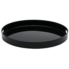 Bandeja Redonda Polipropileno Na Cor Preta 35cm - Mimo Style