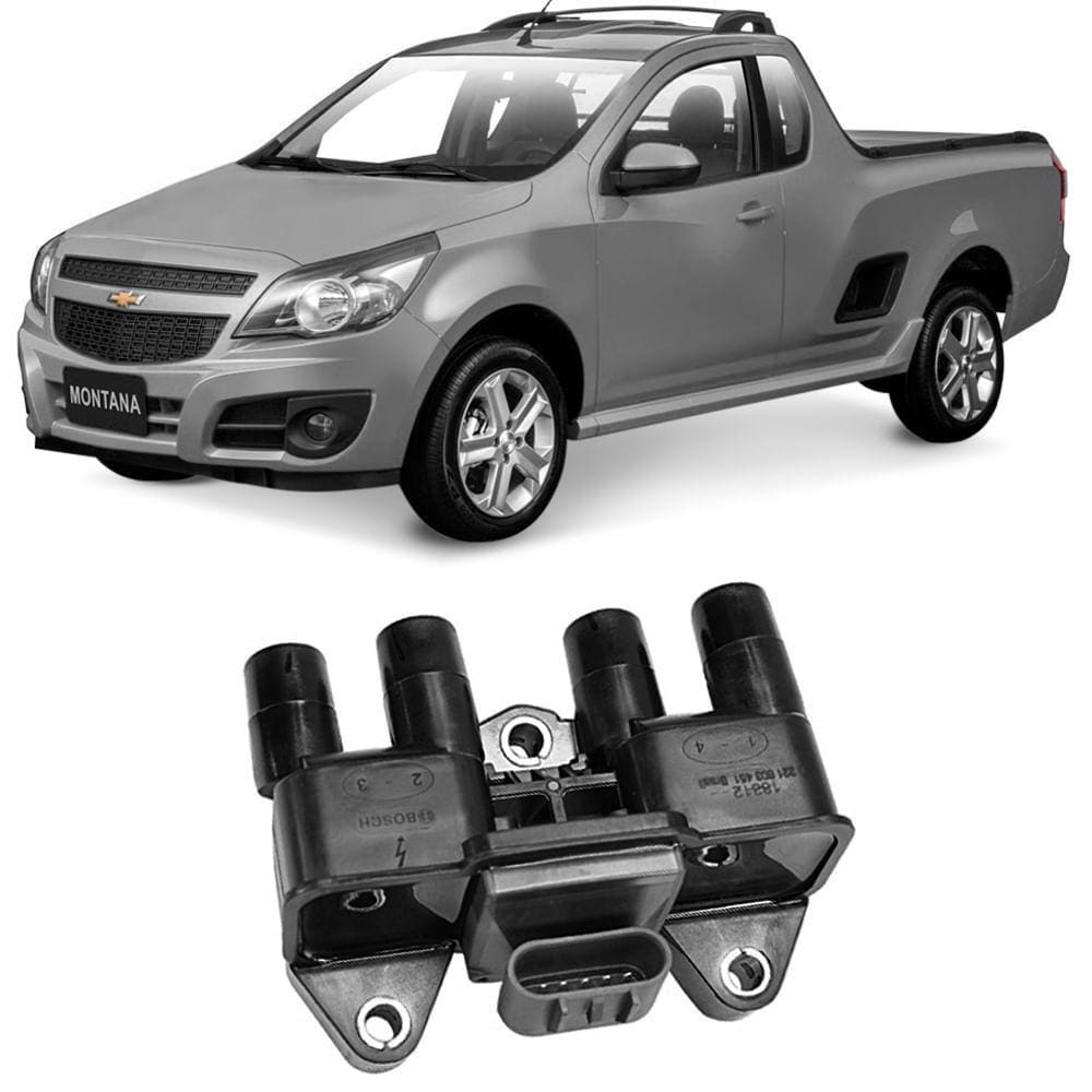 Bobina Ignição Chevrolet Montana 1.4 2010 A 2018 Bosch