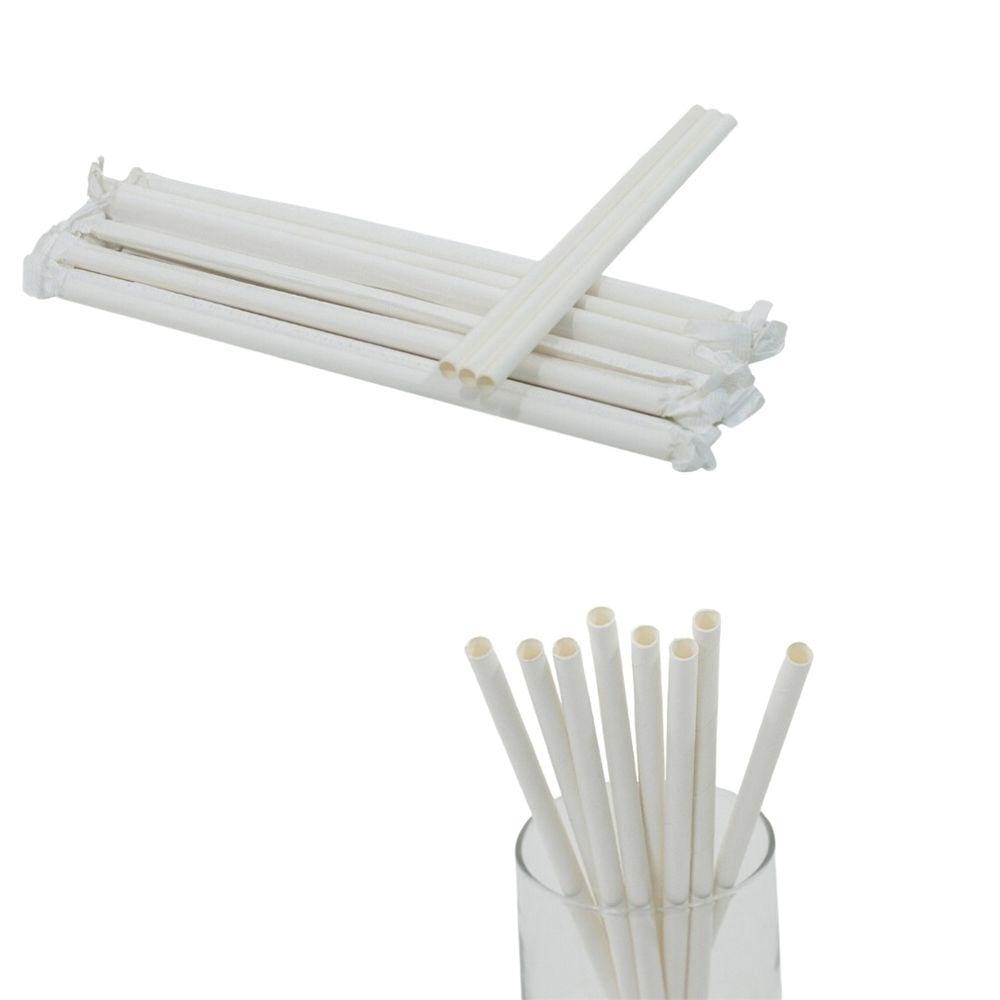 Canudo biodegradável embalagem individual Refrigerante Bebidas 19cm C/ 300 Un