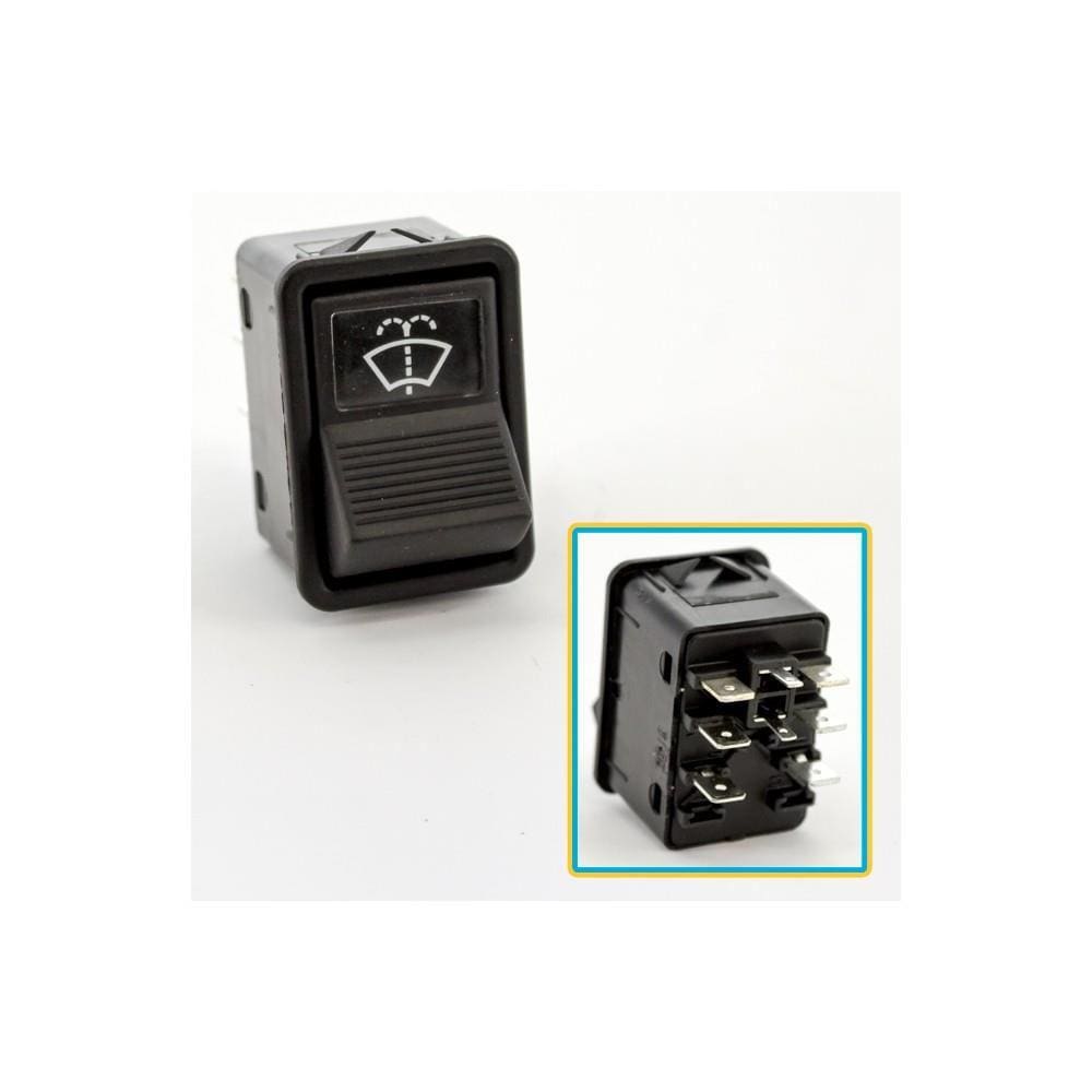 Interruptor Lavador de Parabrisa Mercedes Caminhões Ônibus 1958 a 2012 24 Volts - Kostal - 3833167