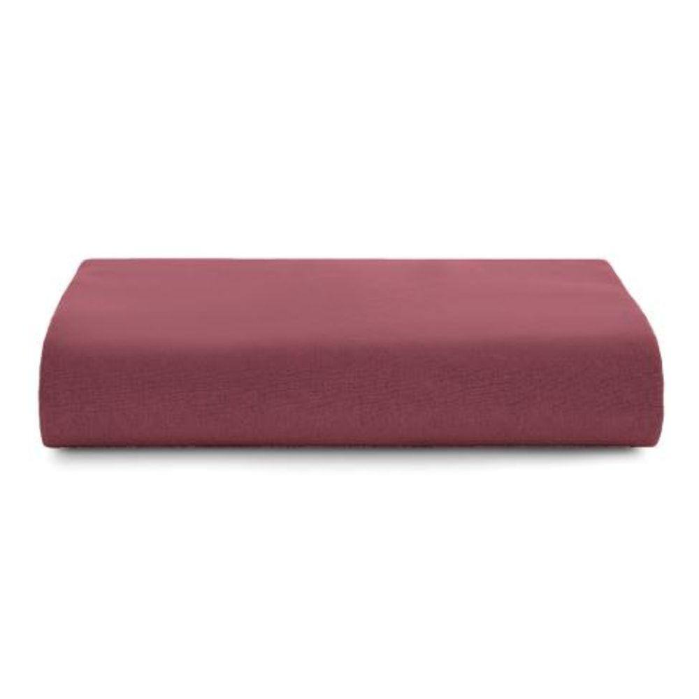Lençol com Elástico King Altenburg Malha Fio Penteado 100% Algodão - Vermelho