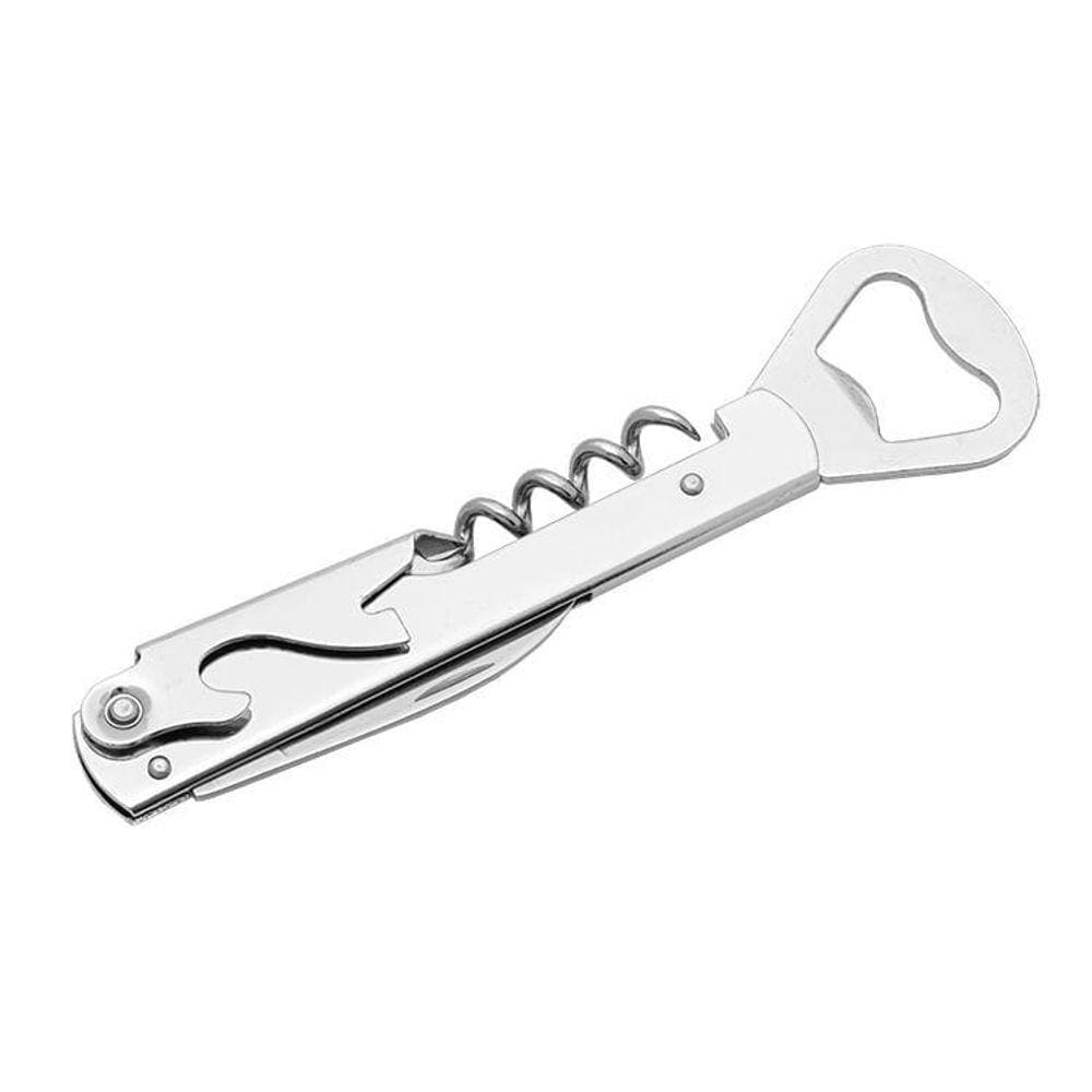 Saca Rolhas e Abridor de Garrafas 14,2 cm Inox Mimo Style