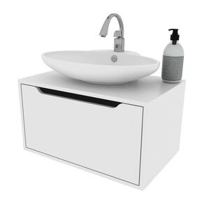 Gabinete Banheiro Suspenso 60cm Com 1 Porta Multimóveis Cr10123 Branco Branco