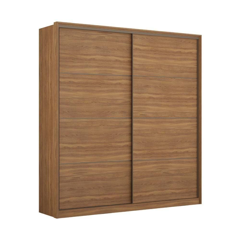 Guarda-roupas Casal 2 Portas De Correr Flex 3 Gavetas Cr35198 Amêndola-grafito