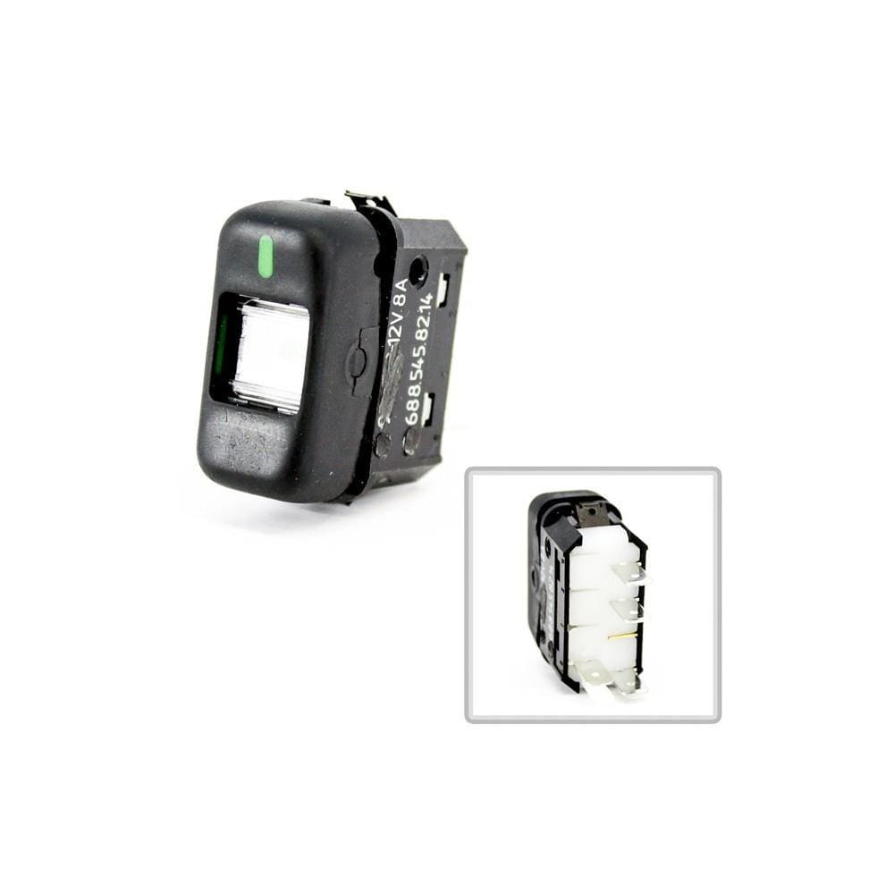Tecla Interruptor Mercedes Caminhões Ônibus 1988 a 2012 Preto 12 Volts 1 Posição Sem Retorno - Kostal - 3931022