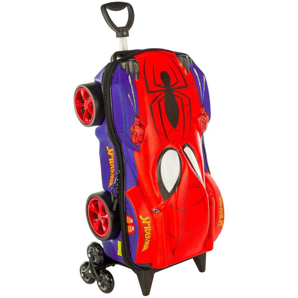 Mochila 3D de Rodinhas Infantil - Homem Aranha - Maxtoy