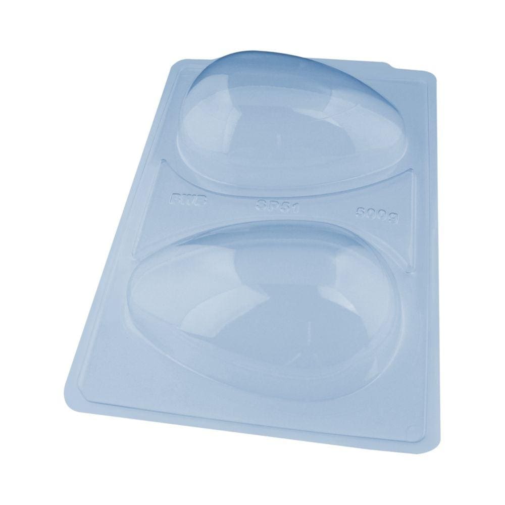 Forma BWB Silicone 3 Partes Ovo De Páscoa Liso 500g Sp51 C/ 18un