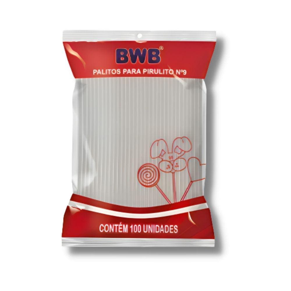 Palitos Para Pirulito BWB  Pequeno Cristal N° 9 Cm C/ 7000 Un Bwb