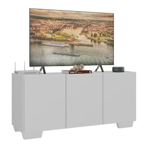 Rack Para Tv Até 32 Polegadas Com 3 Portas Multimóveis Mp1068 Branco Branco
