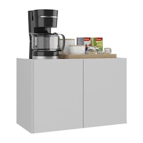 Balcão De Cozinha Suspenso 2 Portas Multimóveis Mp2165 Branco Branco