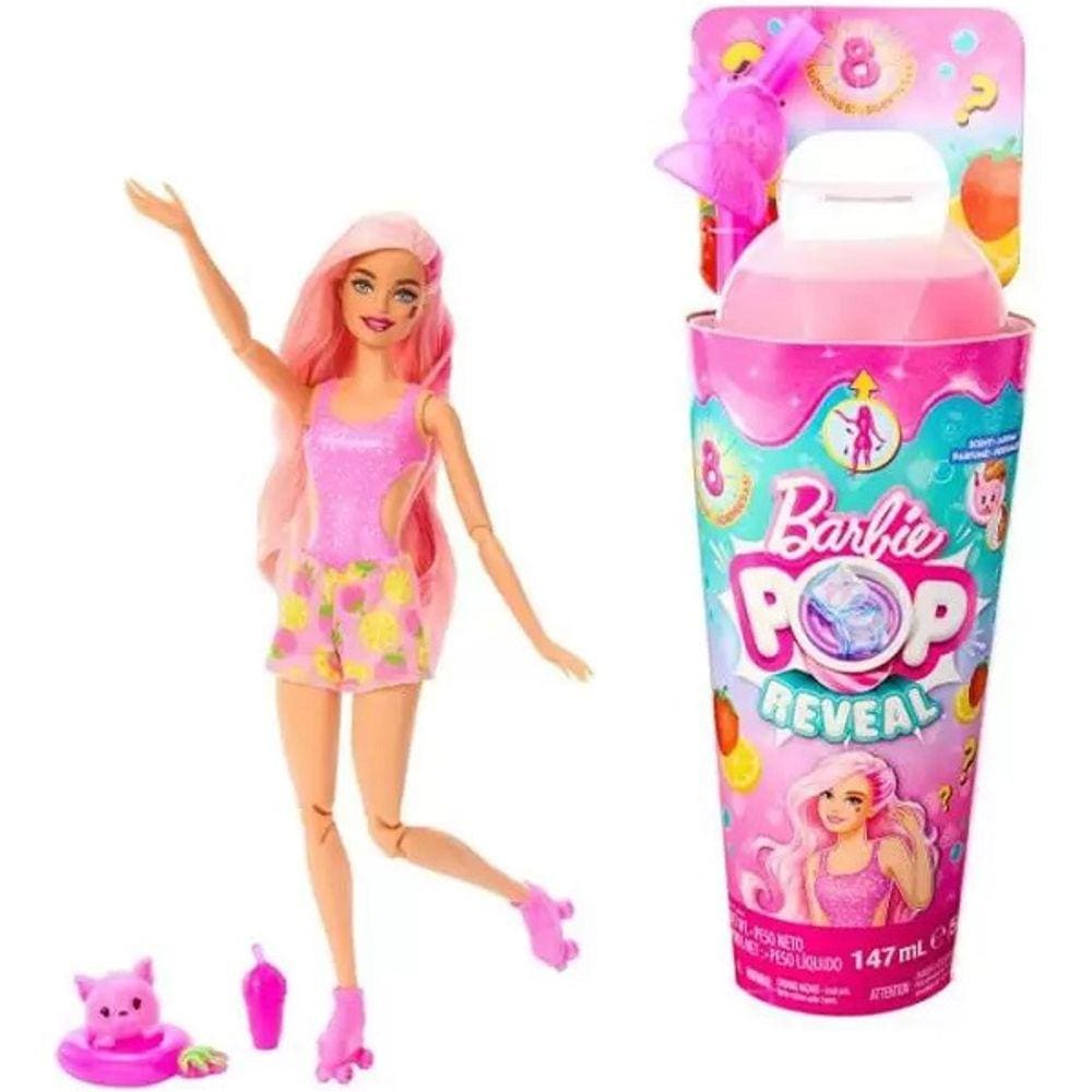 Barbie Reveal Color POP Barbie Juicy Fruit Morango Mattel HNW40
