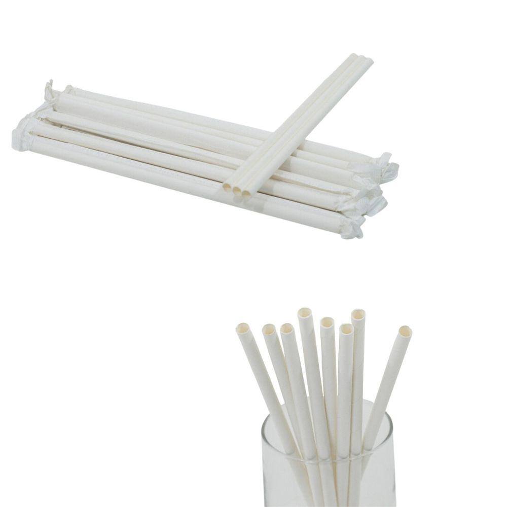 Canudo biodegradável embalagem individual Refrigerante Bebidas 19cm C/ 500 Un