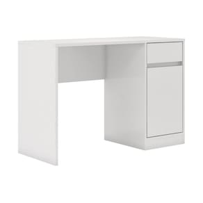 Escrivaninha Com 1 Porta E 1 Gaveta Multimóveis Cr25269 Branco Branco