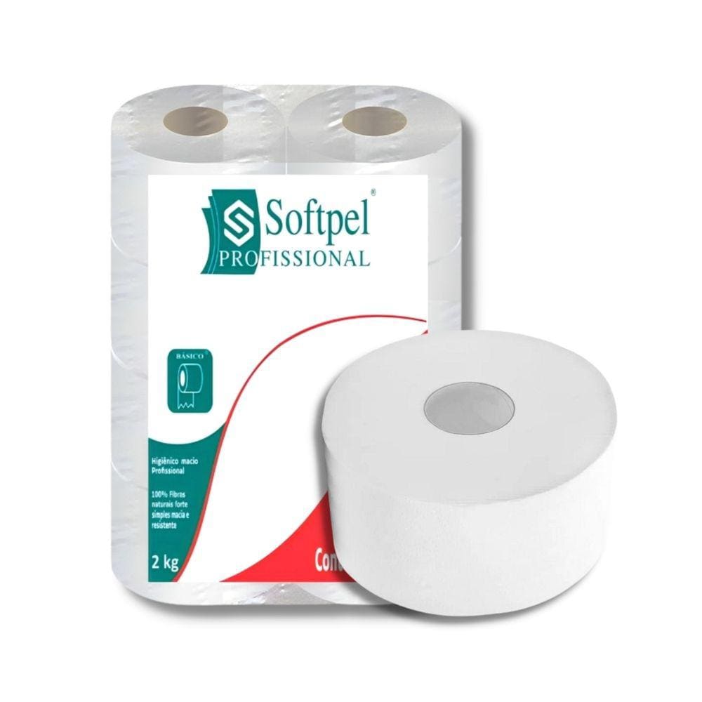 Papel Higienico Rolao Softpel Branco C/ 8 Rolos