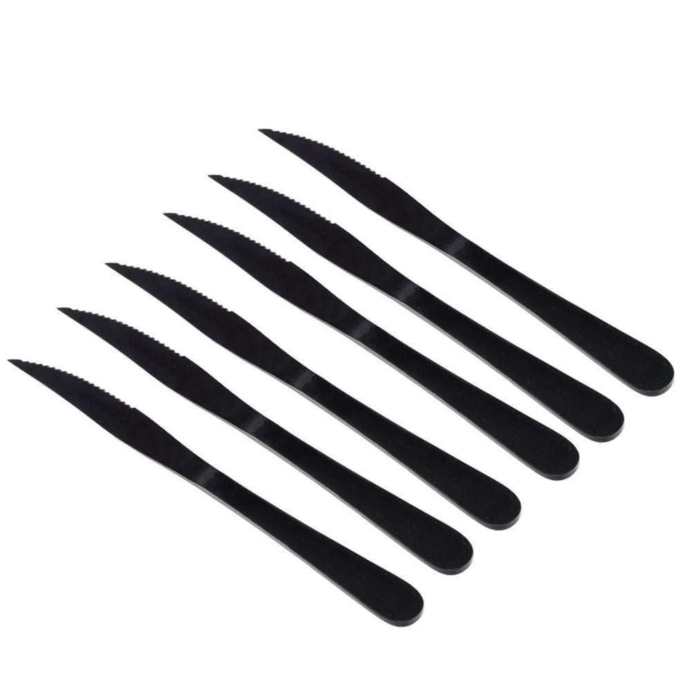 Jogo De Faca Inox Com Ponta Gourmet Preto