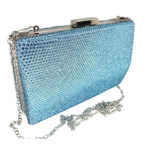 Bolsa feminina clutch brilho pedraria strass festa premium