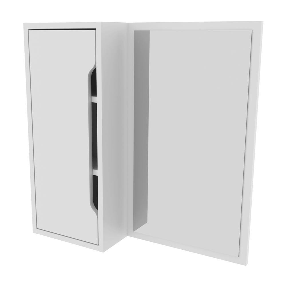 Espelheira Para Banheiro 60cm Com 1 Porta Multimóveis Cr10117 Branco Branco