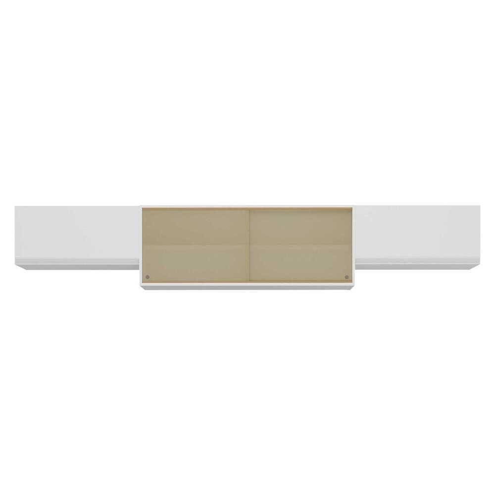 Kit 3 Armários De Cozinha Aéreos 4 Portas Veneza Multimóveis Mp2152 Branco Branco
