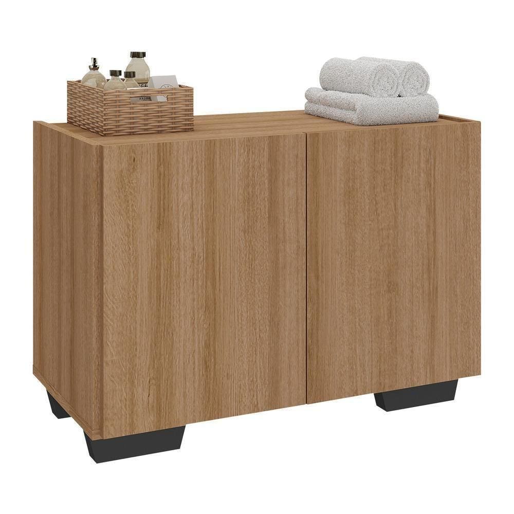 Gabinete Banheiro 62,5cm Multimóveis Mp5046 Rustic/preto