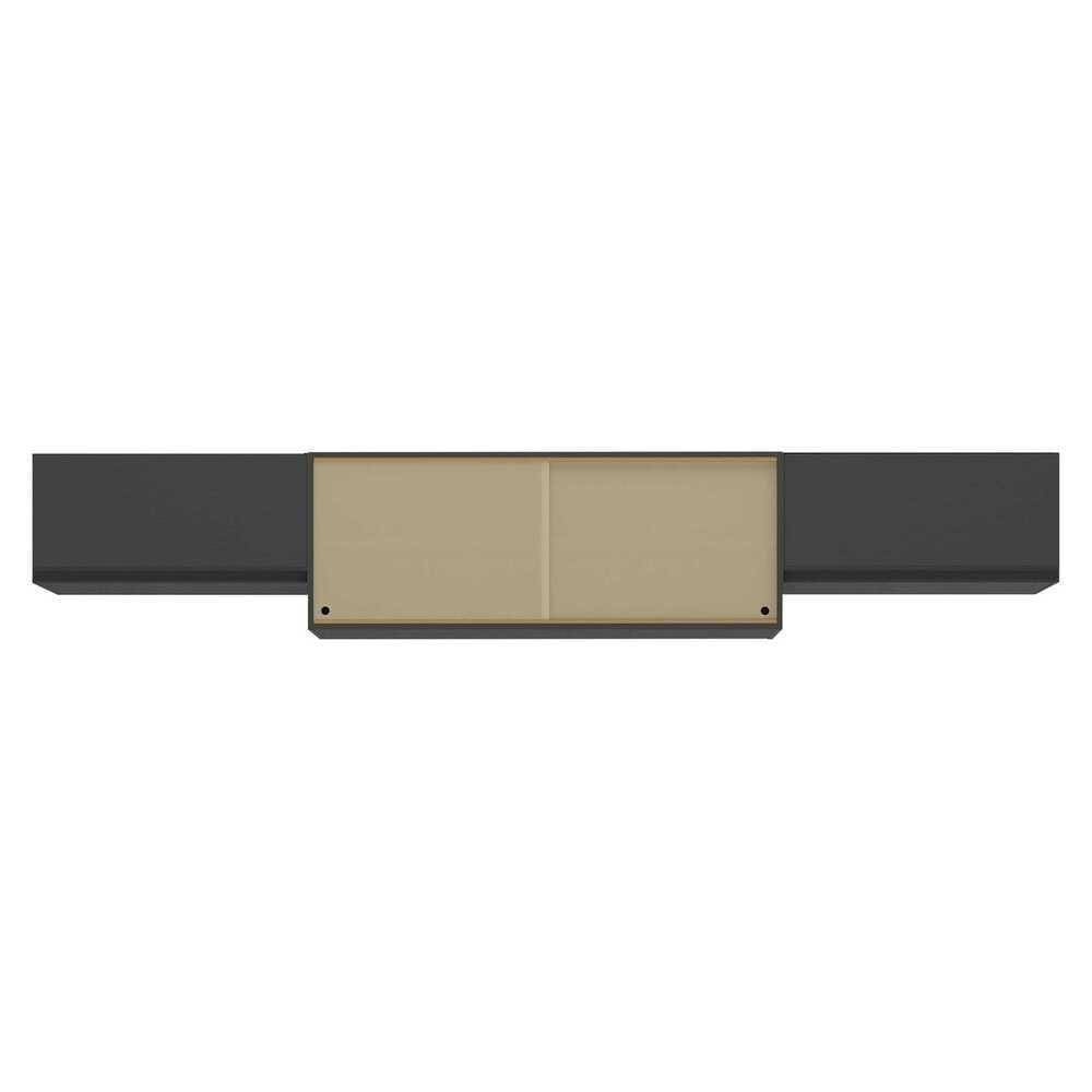 Kit 3 Armários De Cozinha Aéreos 4 Portas Veneza Multimóveis Mp2152 Preto Preto