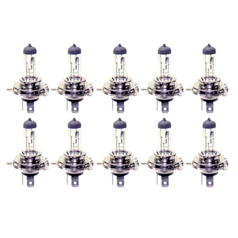 10X Lampada Automotiva Halogena H4 55W 8500K Hid Alto/Baixo