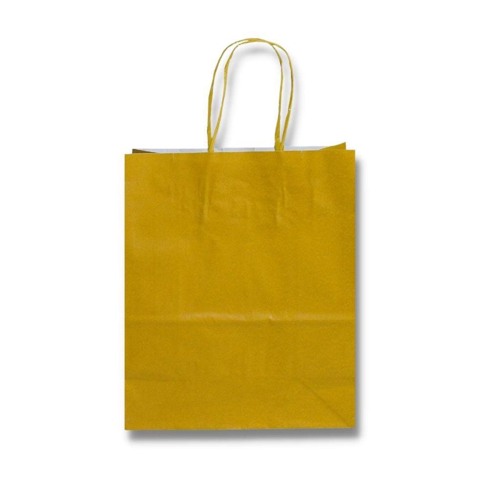 Sacola Para Presente Kraft Dourada 17,5X8,0X21,5 C/ 30 Un.