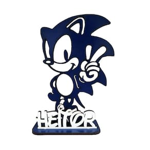 20 Centros De Mesa Sonic 20cm Personalizado Aniversário