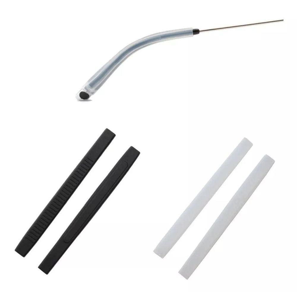 2 Pares Ponteira Ponta Silicone Reposição Óculos Preto P 29