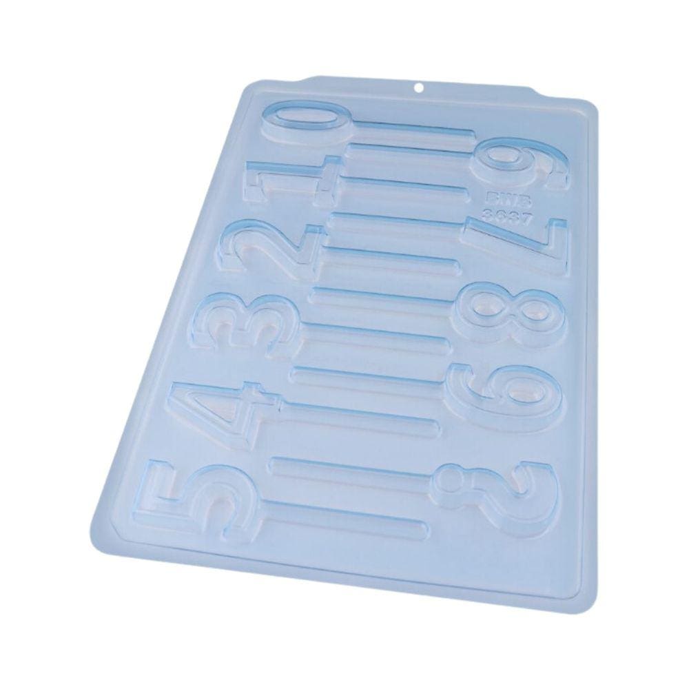 Forma Acetato BWB  Confeitaria Velas Chocolate Números C/ 20 Un.