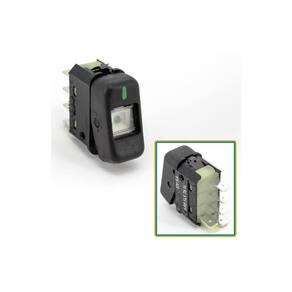 Interruptor de Tecla Mercedes Caminhões Ônibus 1988 a 2012 Preto 12 Volts 1 Posição Sem Retorno - Kostal - 3931018
