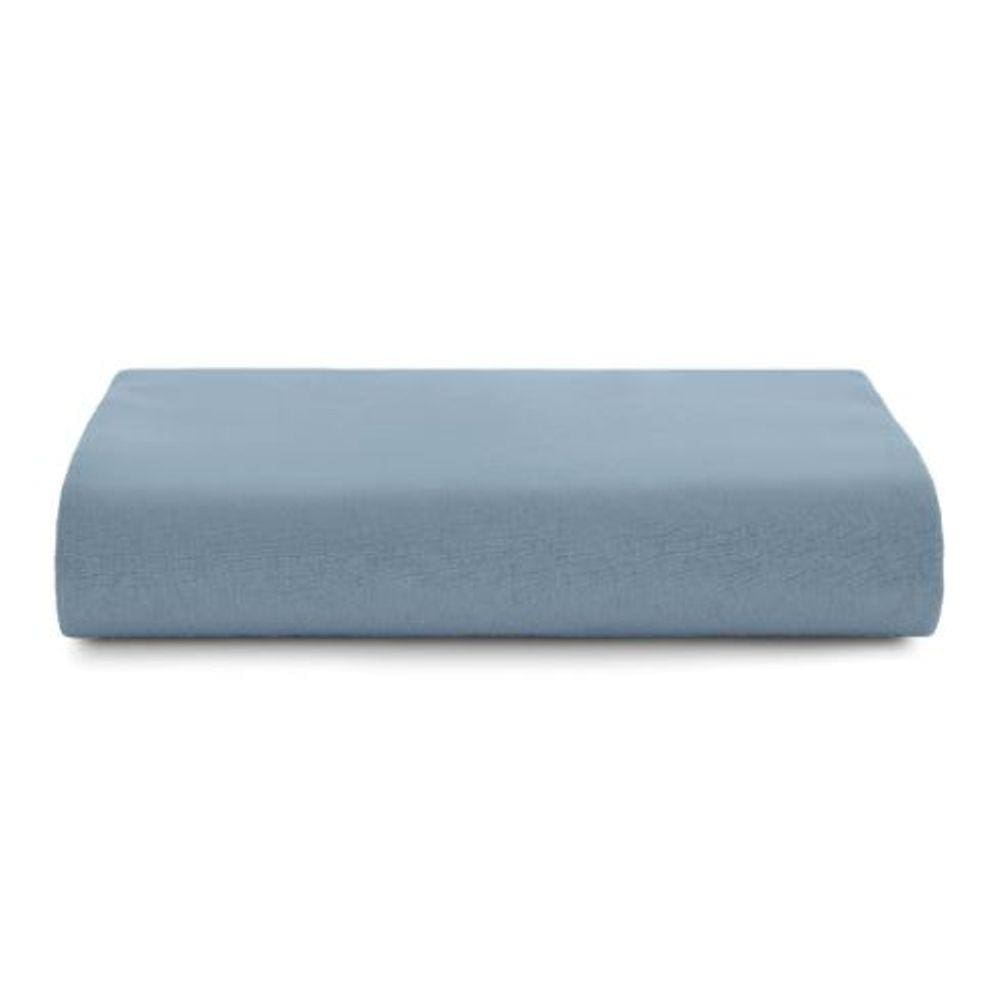 Lençol com Elástico Solteiro Malha Fio Penteado 100% Algodão - Azul - Altenburg