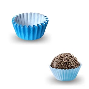 Forminhas De Papel Azul Doces Brigadeiro Numero 6 C/ 1.000Un