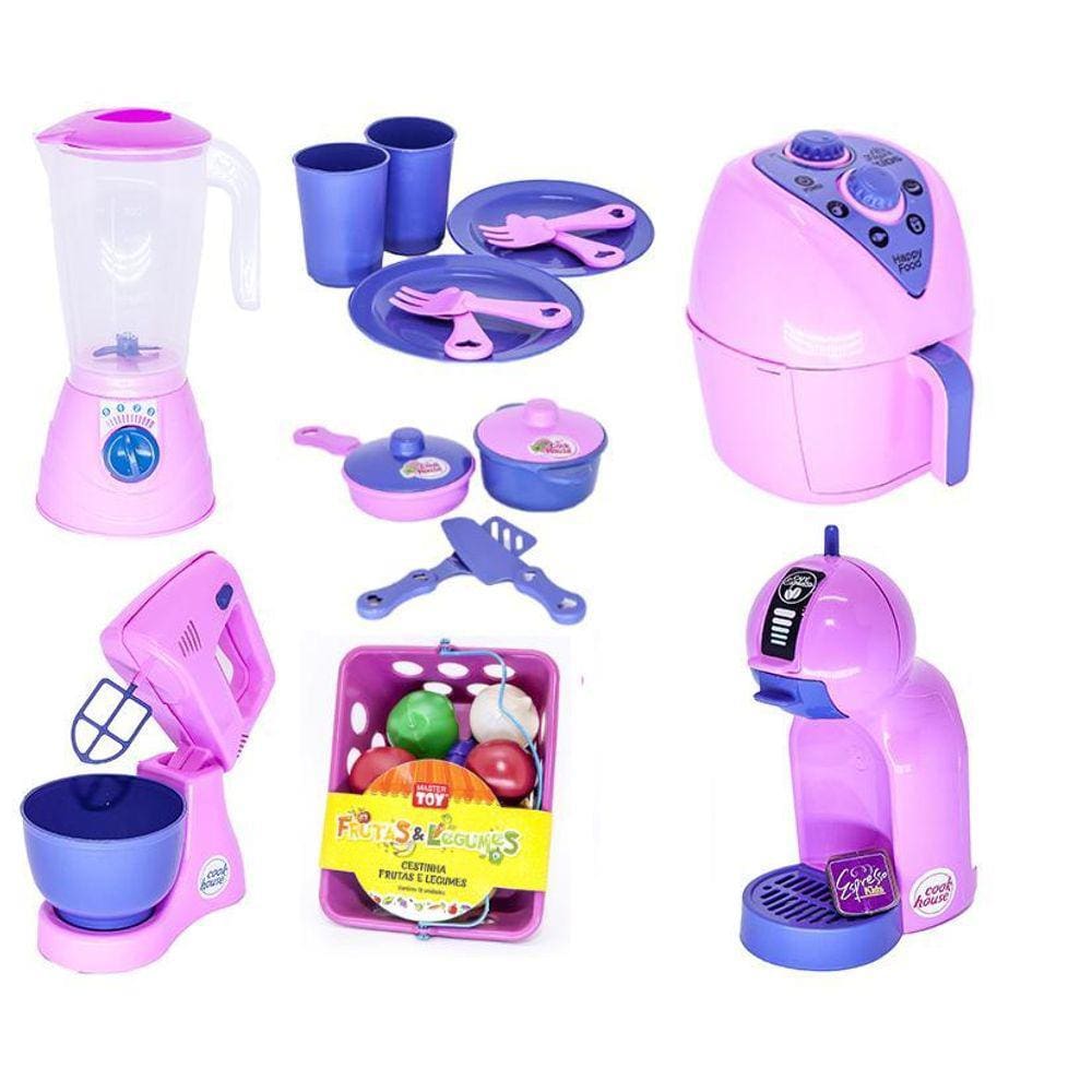Cozinha Eletro Fruta Legume c/ Panelas 30pç - Clickcompras