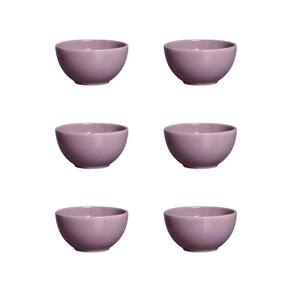 Conj. 6 Bowls Slim Cerâmica Branca 350ml - Decoração
