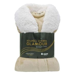 Roupão Sherpa Glamour Bege Duna - Appel - Tamanho G