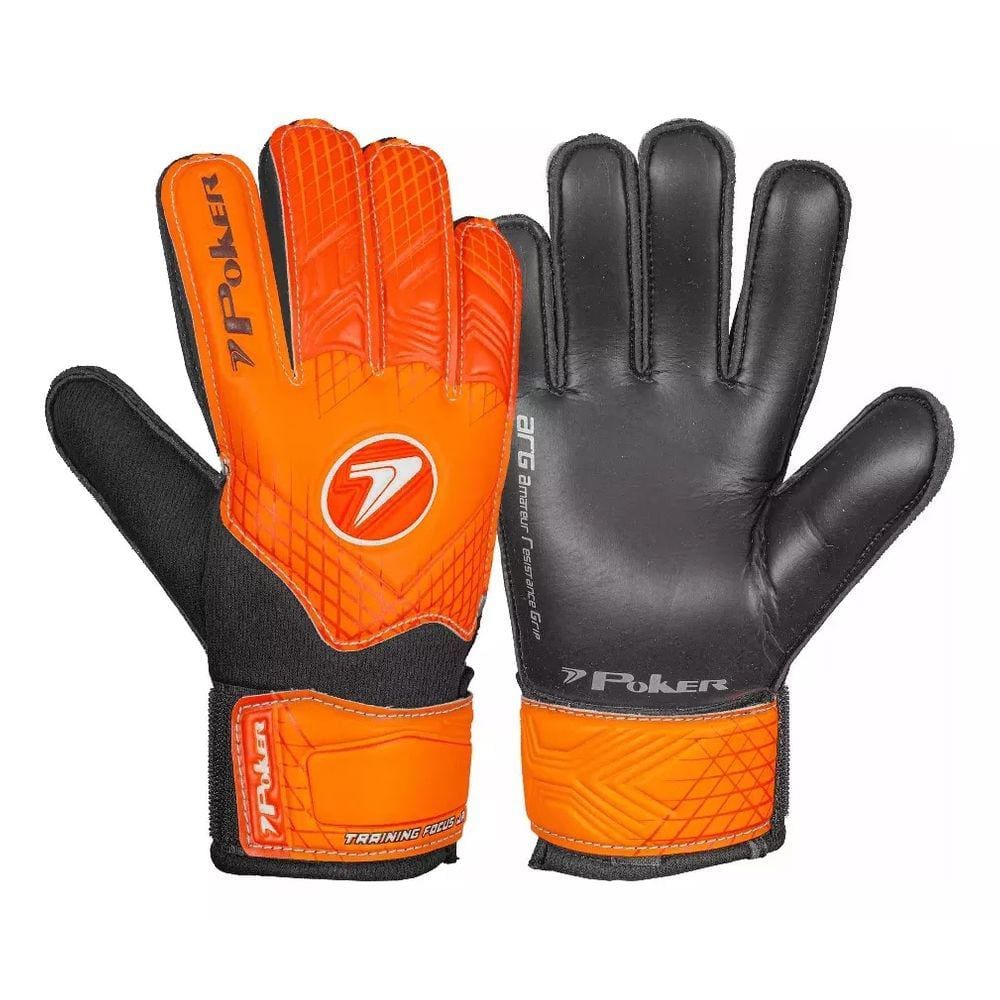 Luva De Goleiro Poker Focus Training Junior - Laranja e Preto