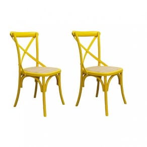 Conjunto 2 Cadeiras Katrina Rivatti Móveis Amarelo