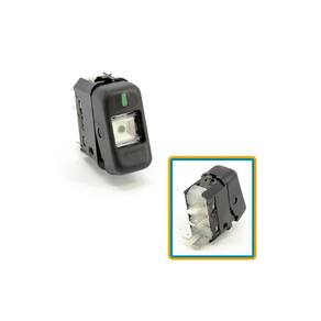 Interruptor de Tecla Mercedes Caminhões Ônibus 1988 a 2012 Preto 24 Volts 1 Posição Sem Retorno LE - Kostal - 3931001