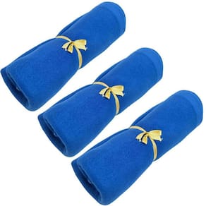 Kit 3 Cobertores Pet Soft Azul 90x75cm 200g