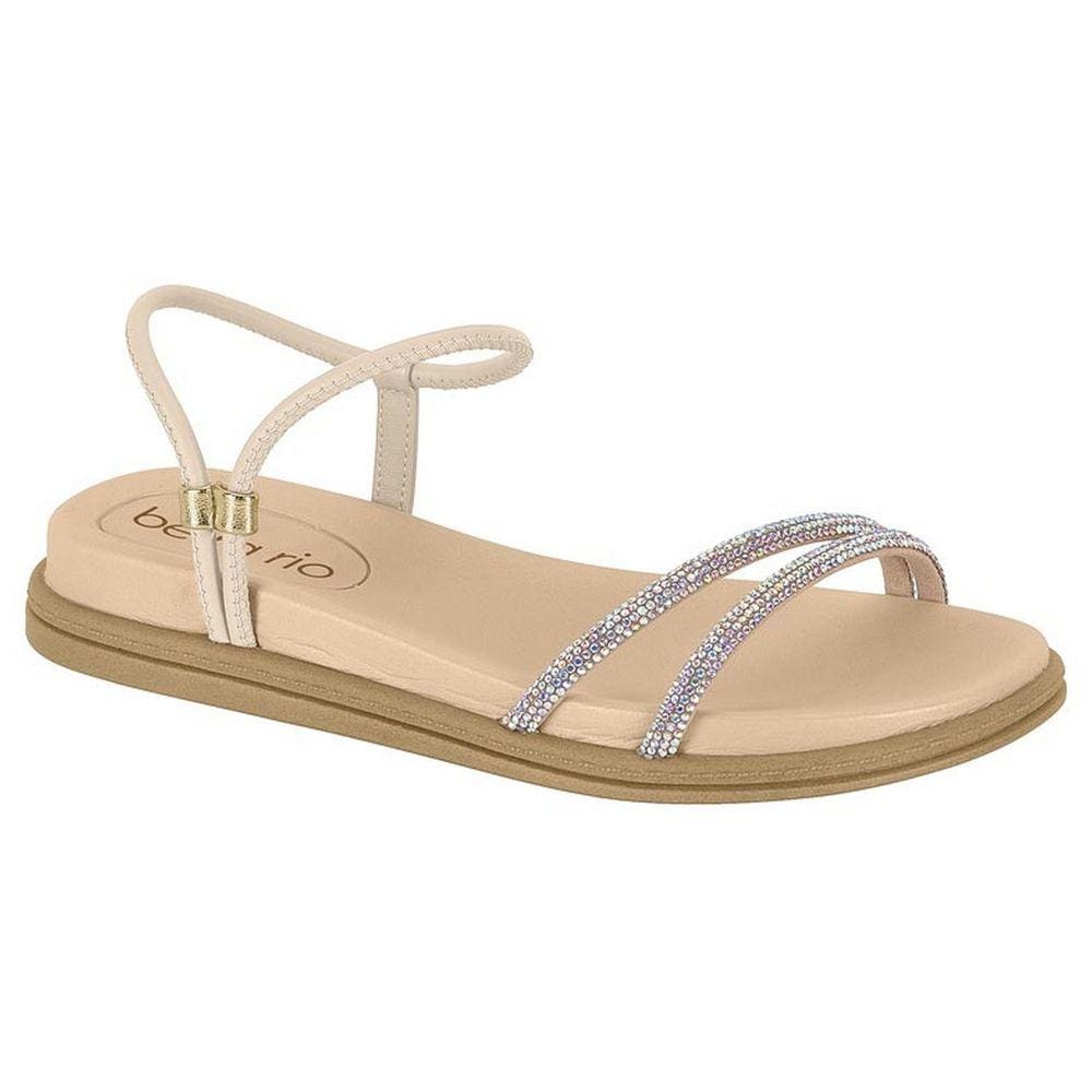 Sandalia Papete Beira Rio Tiras Strass Calce Facil 8488.113