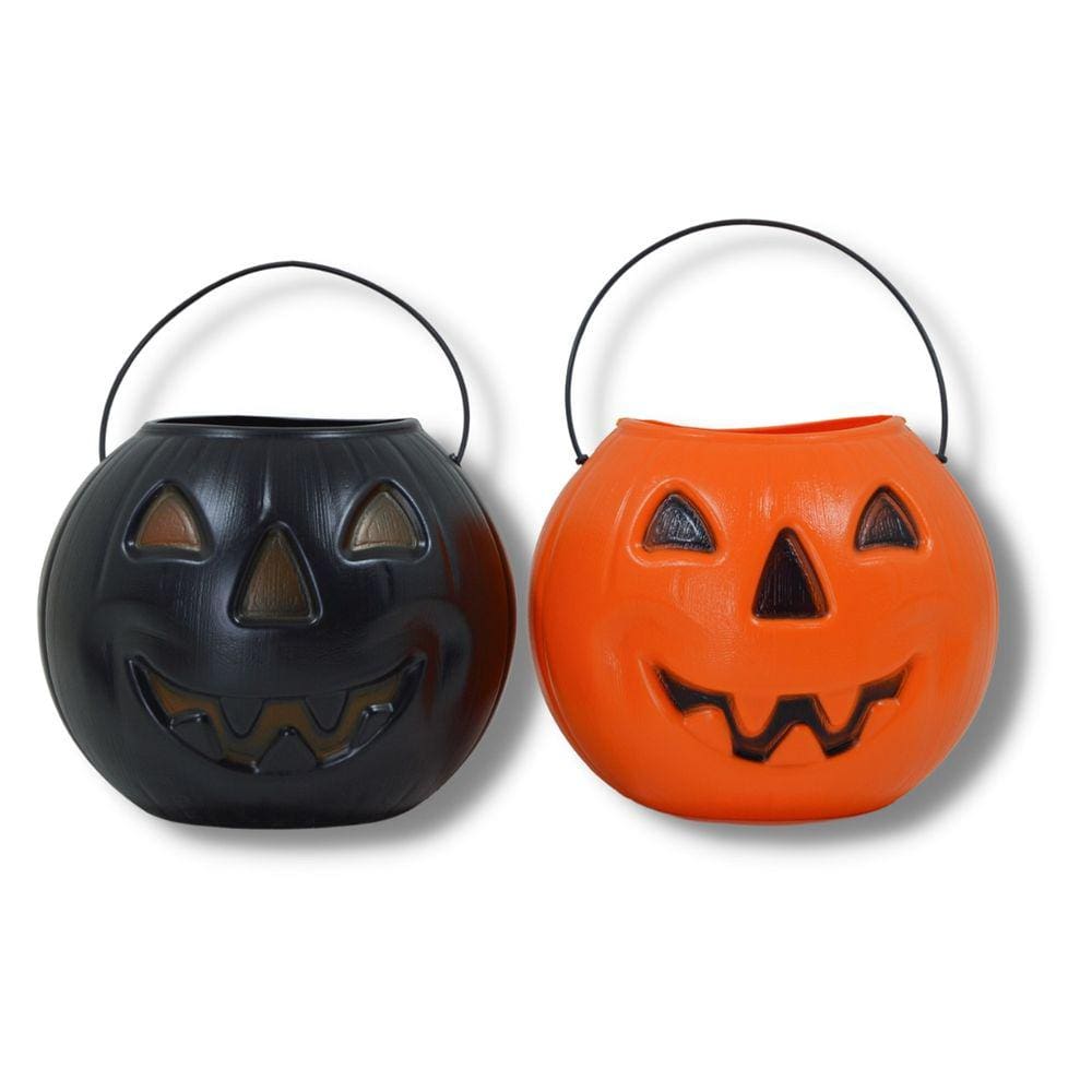 Balde Abóbora Pega Doces Balas Halloween Baldinho Laranja