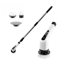 Escova de Limpeza Eletrica 25W Potente Sem Fio Bateria Recarregavel Rotativo Giratorio Limpeza Esfragao Faxina Polimento