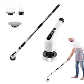 Escova de Limpeza Eletrica 25W Sem Fio Recarregavel Giratorio Esfregao Potente Faxina Casa Piso Azulejo Parede Carro Polimento