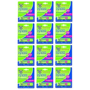 Bálsamo labial Banana Boat SPF 45, tira de 0,15 onças (12 unidades) (4 ml)