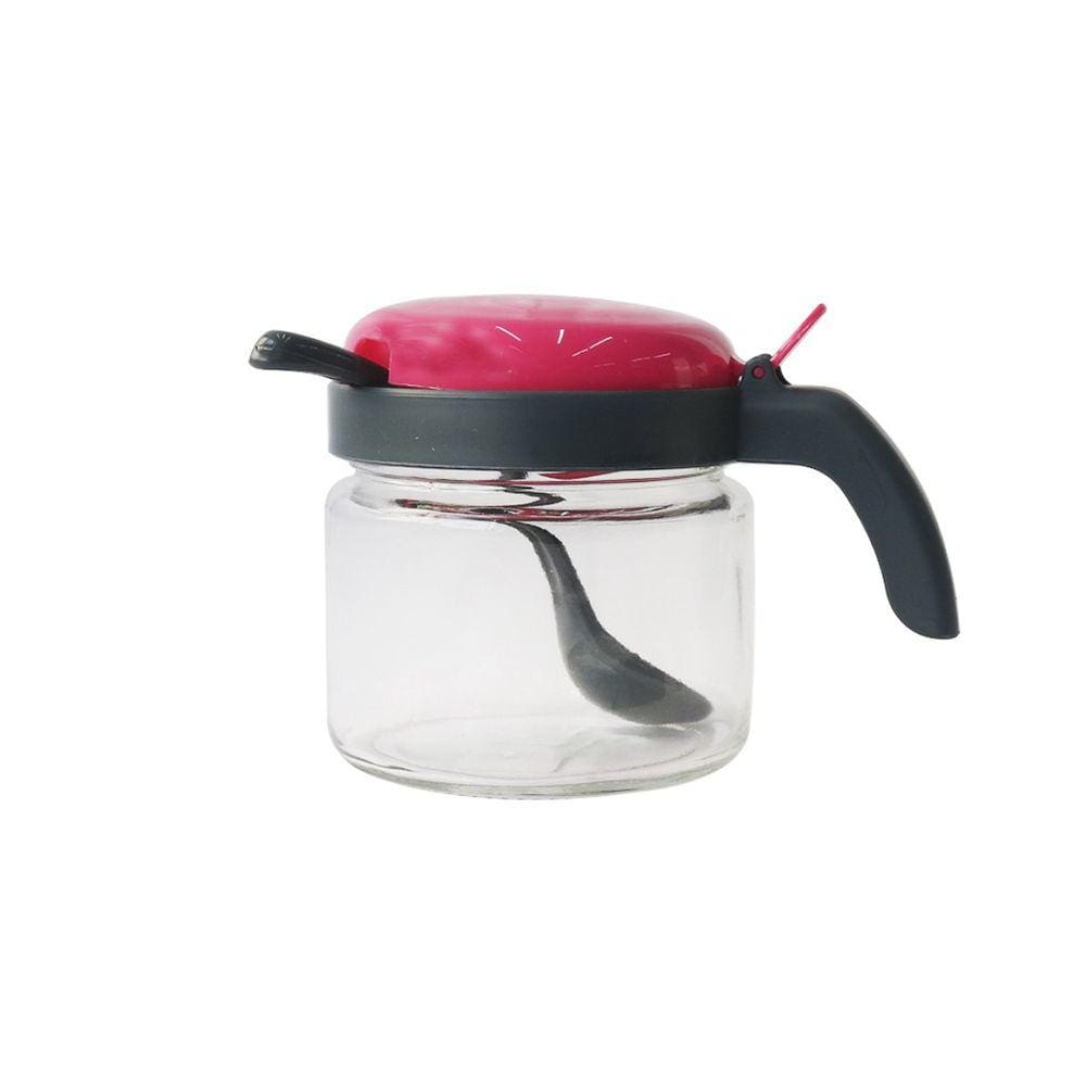 Açucareiro De Vidro Com Tampa e Alça De Plástico 300ml