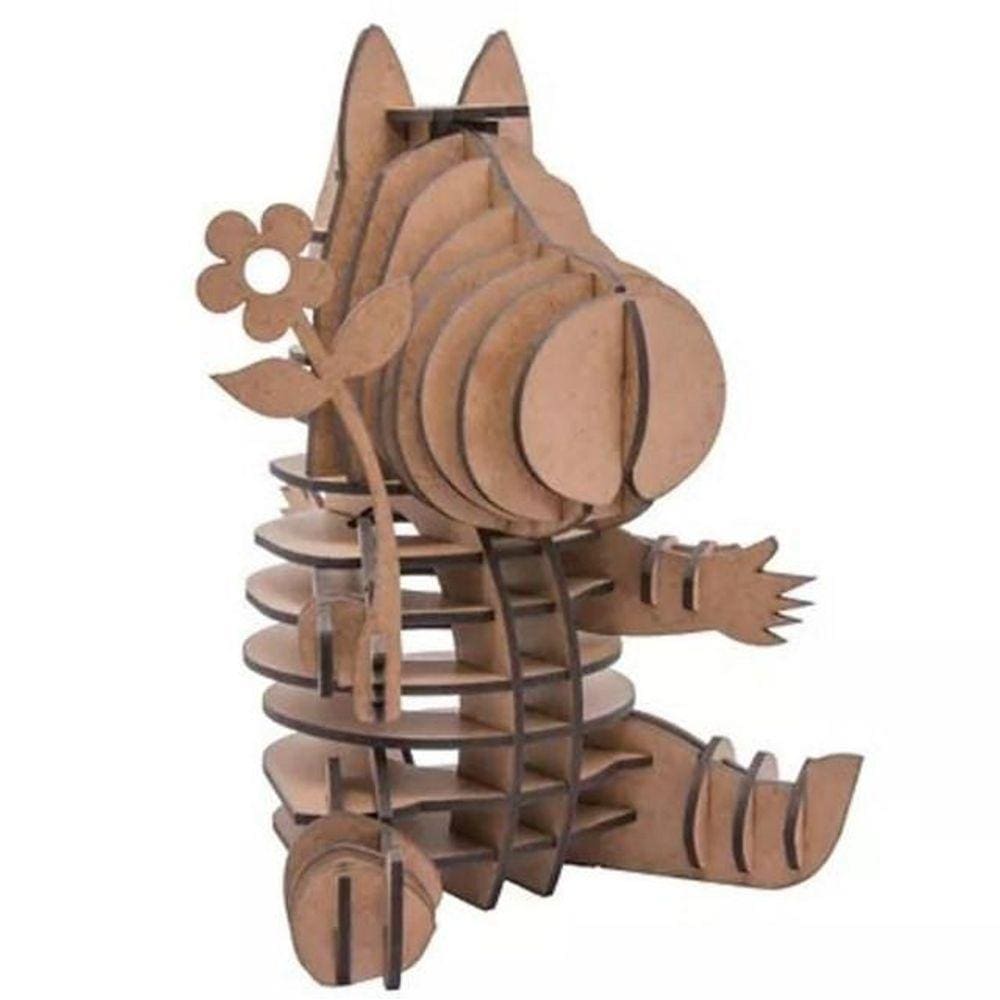 Quebra-Cabeça Mdf 3D Hipopótamo Lisbela Pasiani